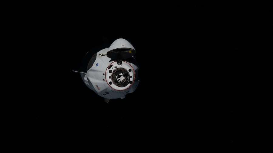 SpaceX’s Crew Dragon spacecraft approaches the International Space Station for docking May 31. Credit: NASA